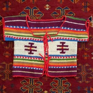 Vintage crochet cropped sweater